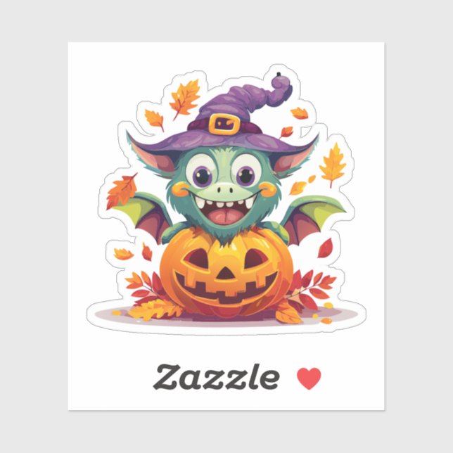 Albernes Halloween-Monster Aufkleber (Blatt)