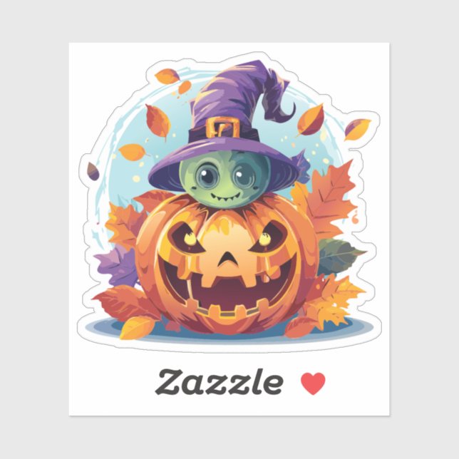 Albernes Halloween-Monster Aufkleber (Blatt)