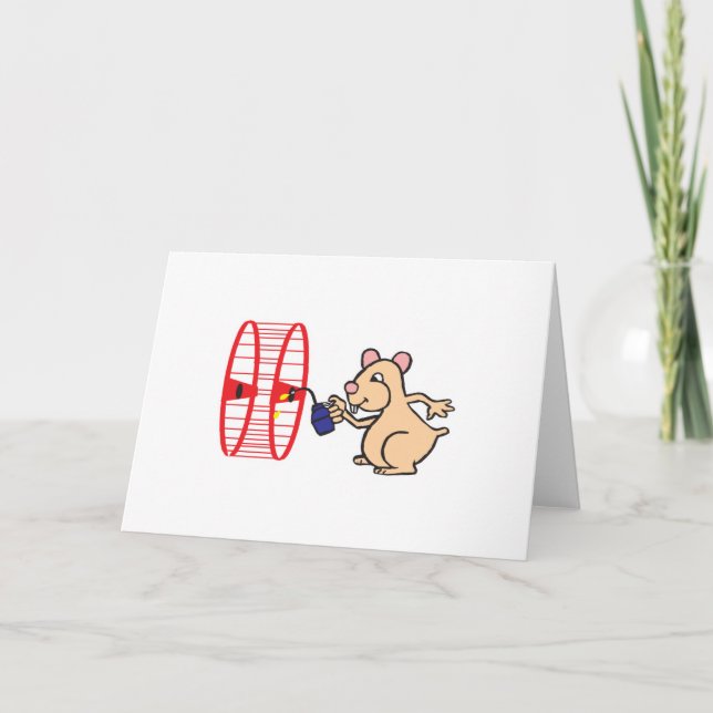 albernes Hamsterrad Karte (Vorderseite)