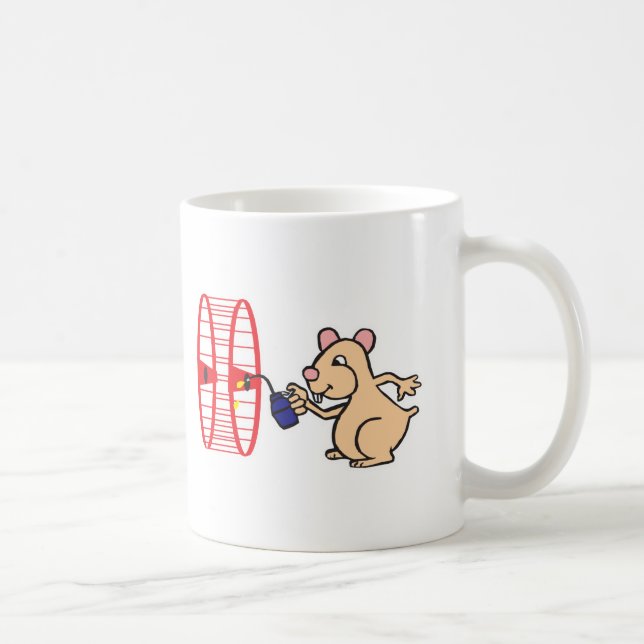 albernes Hamsterrad Tasse (Rechts)