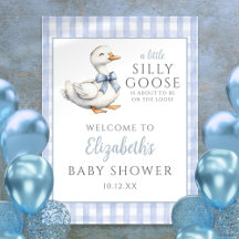 Albernes kleines Gänseblauer Babydusche Begrüßungs