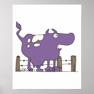 Albernes Lila COw Poster