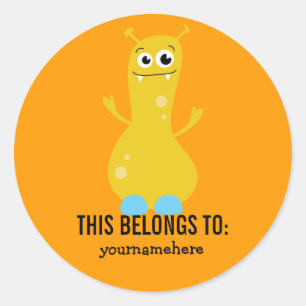 Albernes Niedliches Monster DAS GEHÖRT ZU Stickern Runder Aufkleber