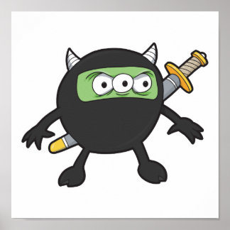 albernes Ninja-Monster Poster
