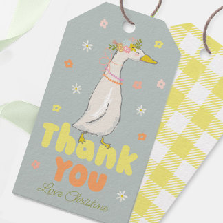 Albernes Party mit kleinen Gänsen, Gänse 1. Geburt Geschenkanhänger