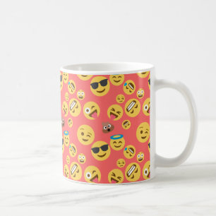 Albernes rotes Emoji Muster Kaffeetasse
