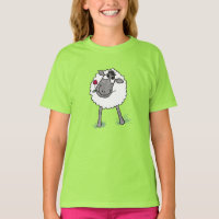 Albernes Schaf mit Blume, Girls Hoodie