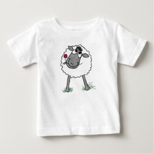 Albernes Schaf mit Blume, Kleinkind T - Shirt