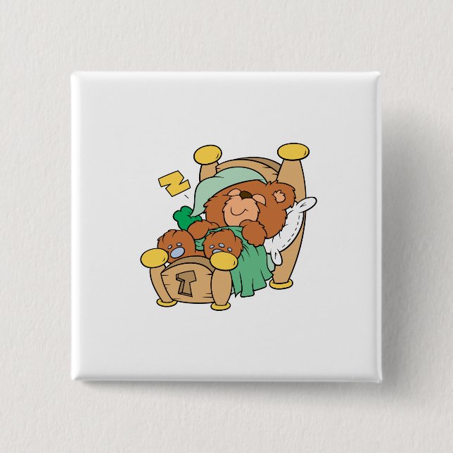 albernes Schlafwagendesign Button (Vorderseite)