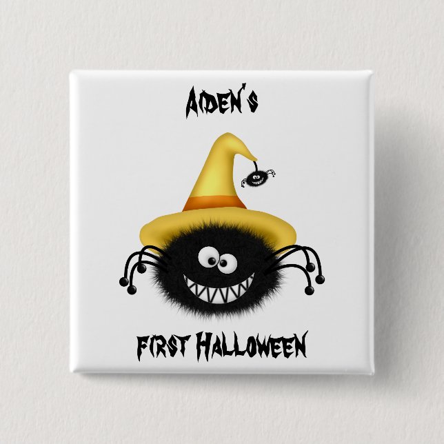 Albernes SpinnenButton Button (Vorderseite)