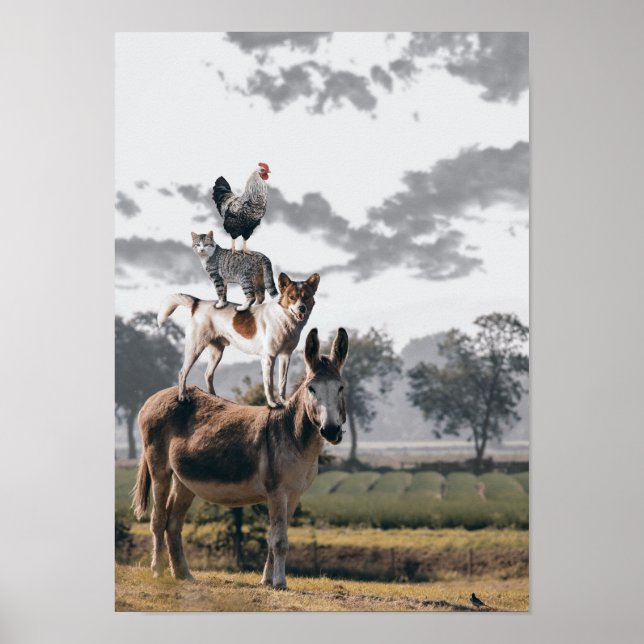 Albernes Tierposter Poster (Vorne)