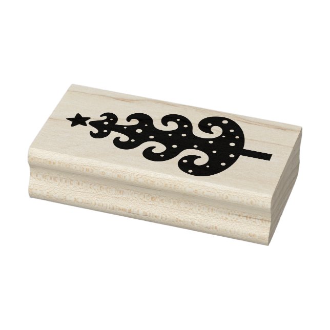 Albernes Weihnachtsbaumholz Gummistempel (Stempel)