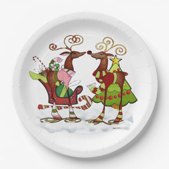 Albernes Whimsey Christmas Mooks PARTY Pappteller (Vorderseite)