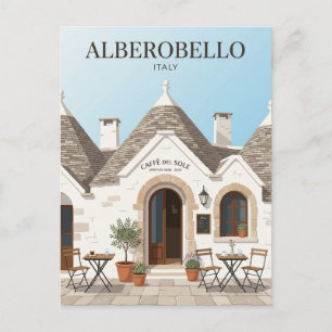 Alberobello Café-Fassade Italien Postkarte