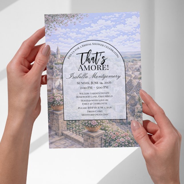 Alberobello Italienisch Thema Junggesellinnenabsch Einladung (Alberobello Italian Themed Bridal Shower Invitations
)
