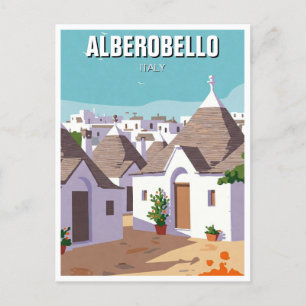 Alberobello Italy Trulli houses Travel abstrakt Postkarte