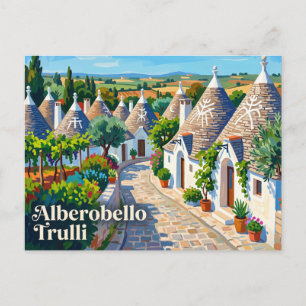 Alberobello Trulli Italien Postkarte