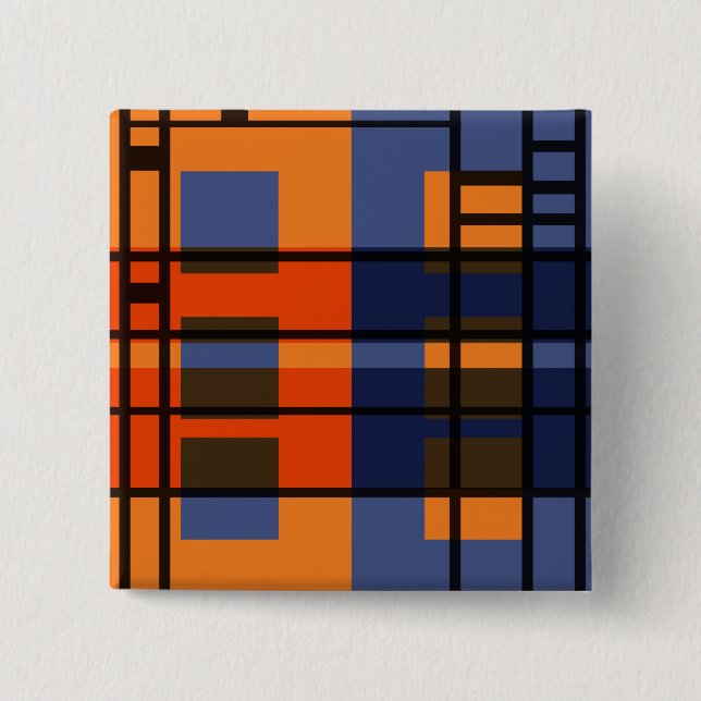Albers u. Mondrian Button (Vorderseite)