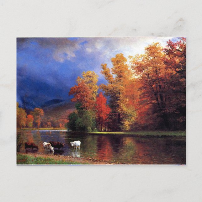 Albert Bierstadt - Am Saco Feiertagspostkarte (Vorderseite)
