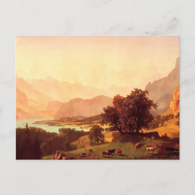 Albert Bierstadt Berner Alpen 1859 Postkarte (Vorderseite)