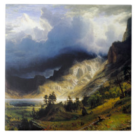 Albert Bierstadt Ein Sturm im Rocky Mountains Fliese