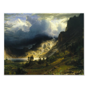 Albert Bierstadt - Ein Sturm im Rocky Mountains Fotodruck