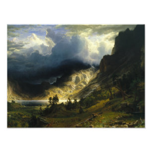 Albert Bierstadt - Ein Sturm im Rocky Mountains Fotodruck