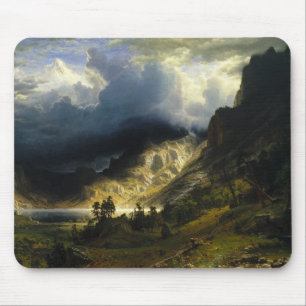 Albert Bierstadt "Ein Sturm im Rocky Mountains" Mousepad