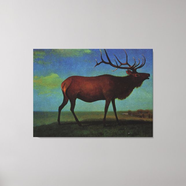 Albert Bierstadt, Elk Leinwanddruck (Vorderseite)