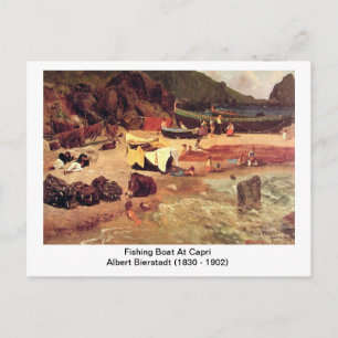 Albert Bierstadt - Fischerboot bei Capri Postkarte