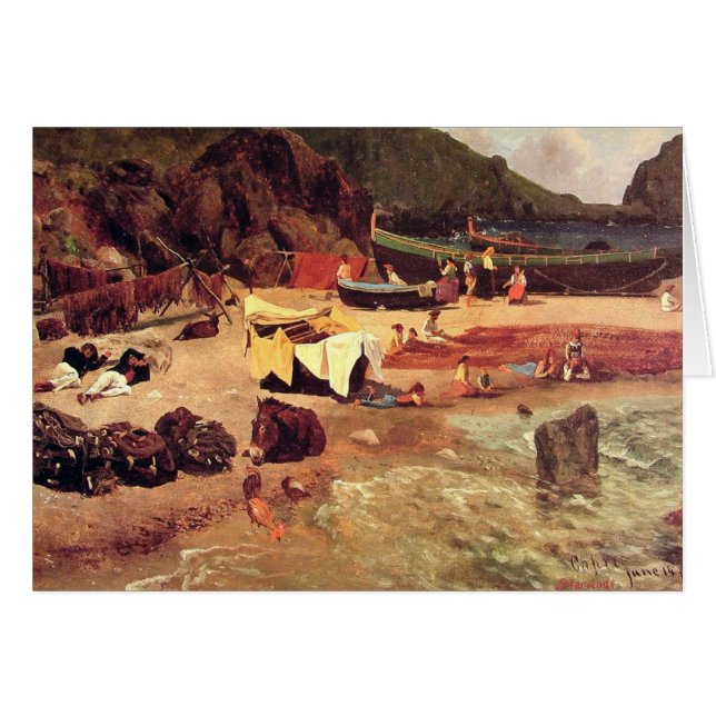 Albert Bierstadt - Fischereiboot in Capri (Vorderseite (Horizontal))
