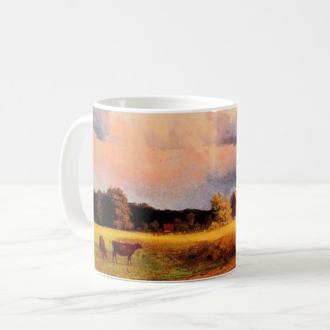 Albert-Bierstadt-Gemälde, Bayerische Landschaft Kaffeetasse (Vorderseite Links)