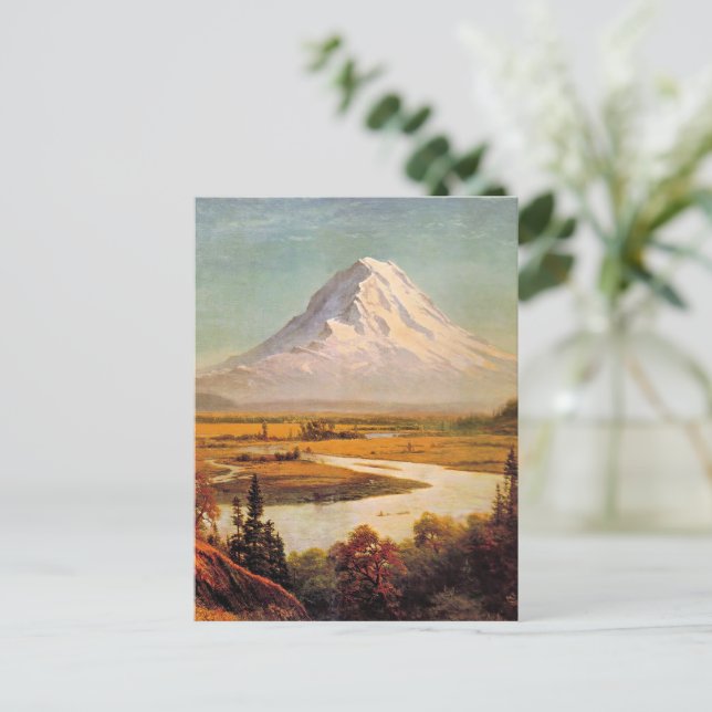 Albert Bierstadt Gemälde, Mount Rainier, Postkarte (Stehend Vorderseite)