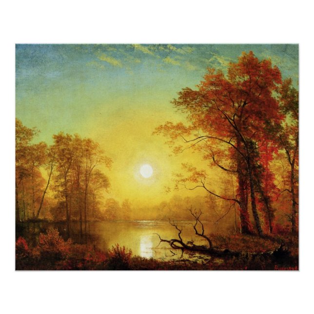 Albert-Bierstadt-Gemälde, Sonnenaufgang, Poster (Vorderseite)