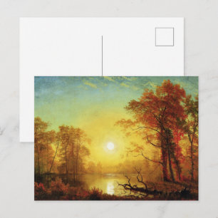 Albert-Bierstadt-Gemälde, Sonnenaufgang, Postkarte