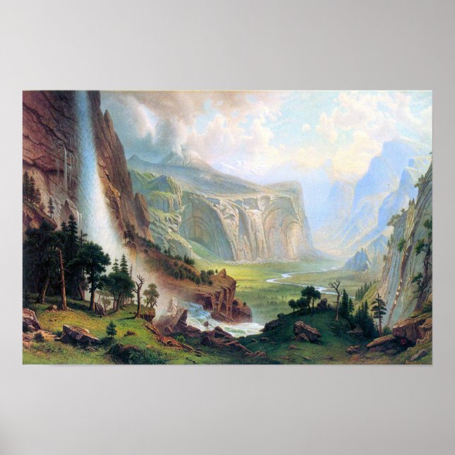 Albert Bierstadt-Half Dome in Yosemite Poster (Vorne)