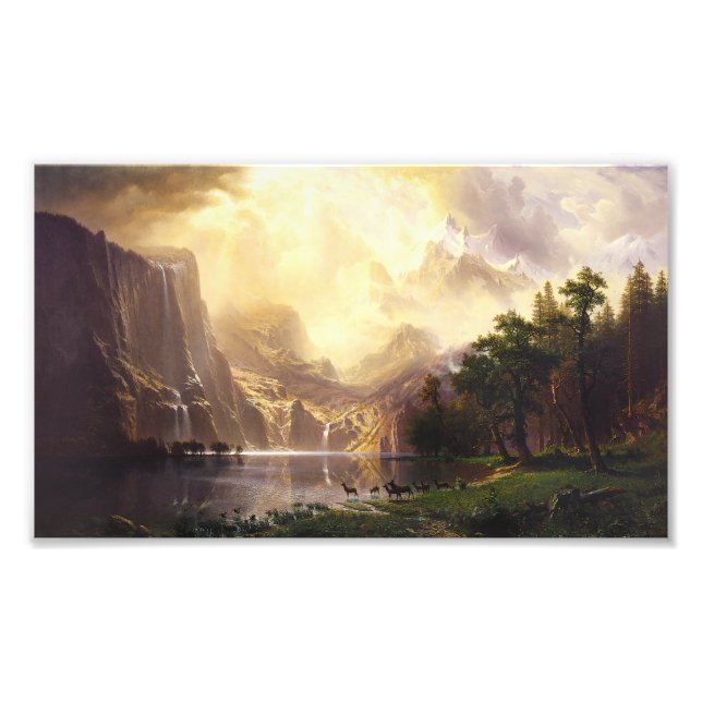 Albert Bierstadt im Gebirge Foto Print (Vorne)
