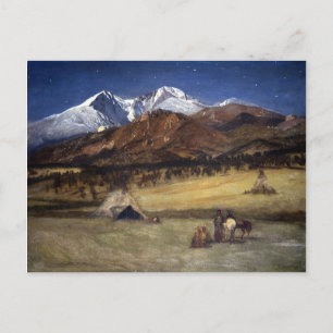 Albert Bierstadt Indian Encamping Postkarte