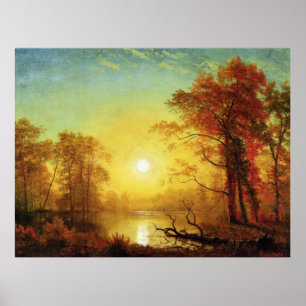 Albert Bierstadt malen, Sunrise Poster