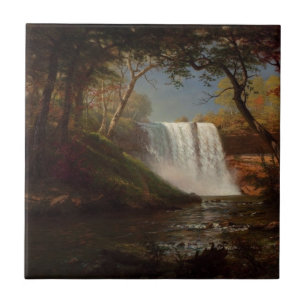 Albert Bierstadt Malerei Wald Wasserfall Destiny Fliese