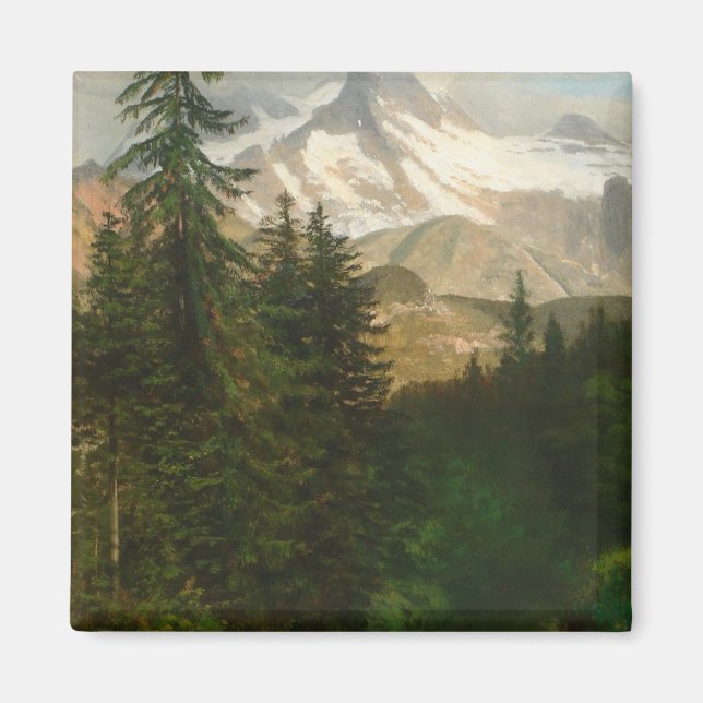 Albert Bierstadt Malerschnee im Hochland Magnet (Vorne)