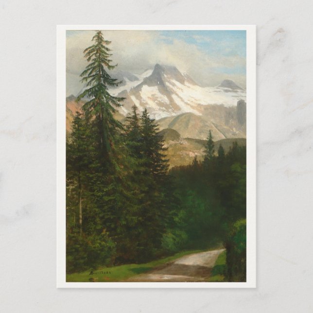 Albert Bierstadt Malerschnee im Hochland Postkarte (Vorderseite)