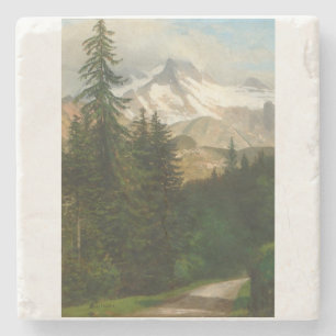 Albert Bierstadt malt Schnee im Hochland Steinuntersetzer