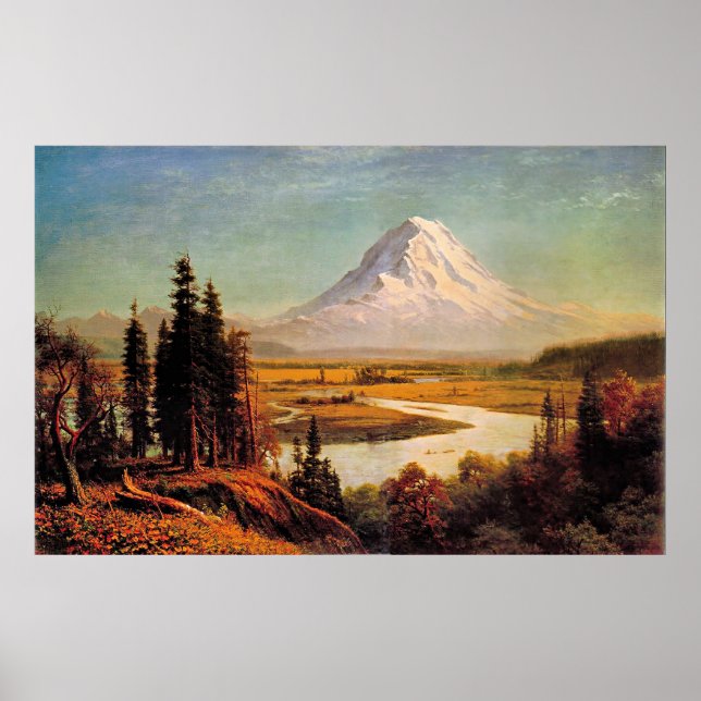 Albert Bierstadt painting, Mount Rainier, Poster (Vorne)