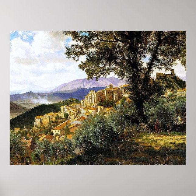 Albert Bierstadt painting, Olevano Card Poster (Vorne)