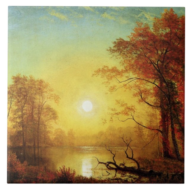 Albert Bierstadt painting, Sunrise, Fliese (Vorderseite)