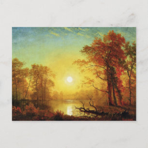 Albert Bierstadt painting, Sunrise Postkarte