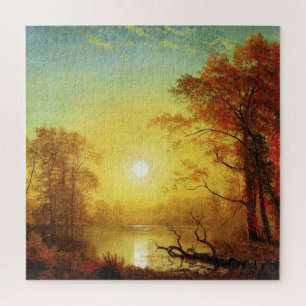 Albert Bierstadt painting, Sunrise, Puzzle