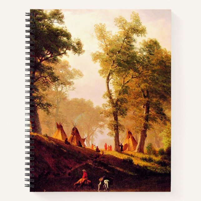 Albert Bierstadt painting, The Wolf River Kansas Notizbuch (Vorderseite)