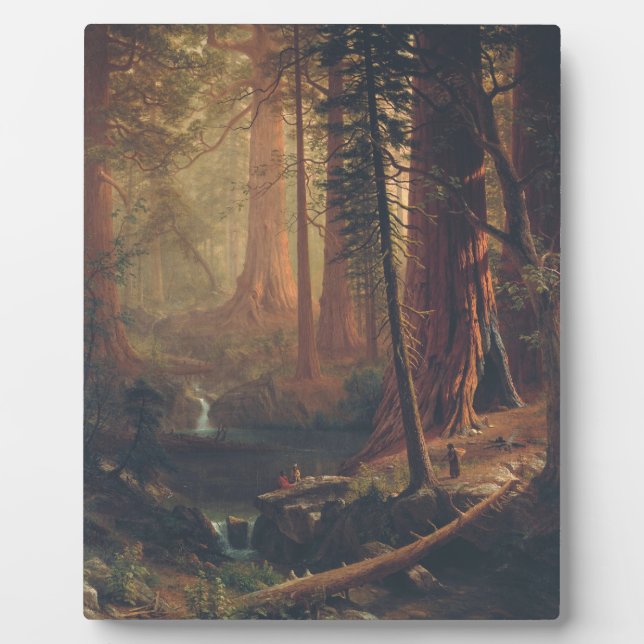 Albert Bierstadt - Redwood Trees Fotoplatte (Vorderseite)